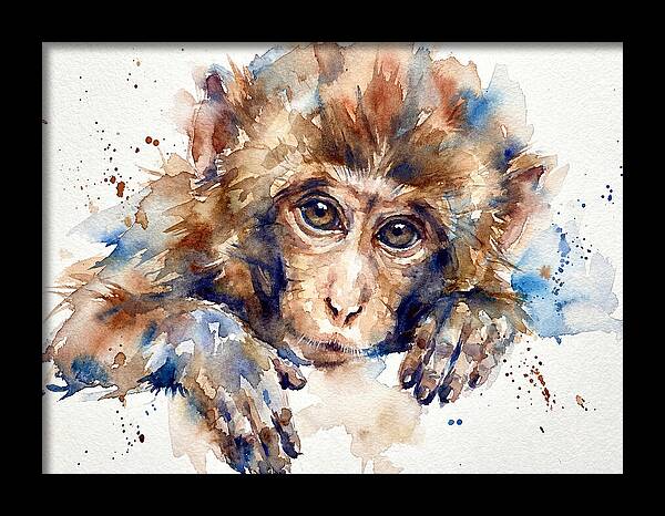 Monkey Watercolor Portrait