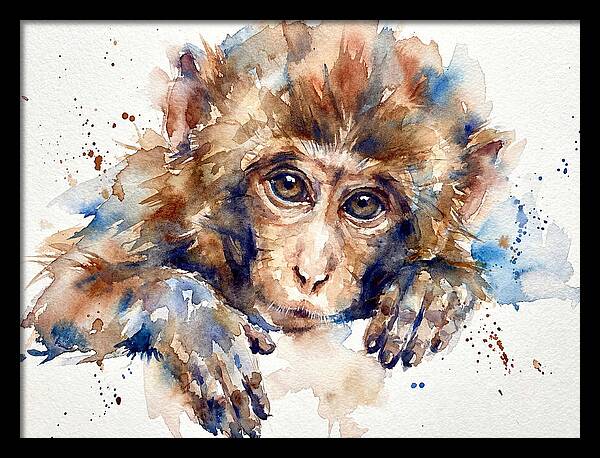 Monkey Watercolor Portrait
