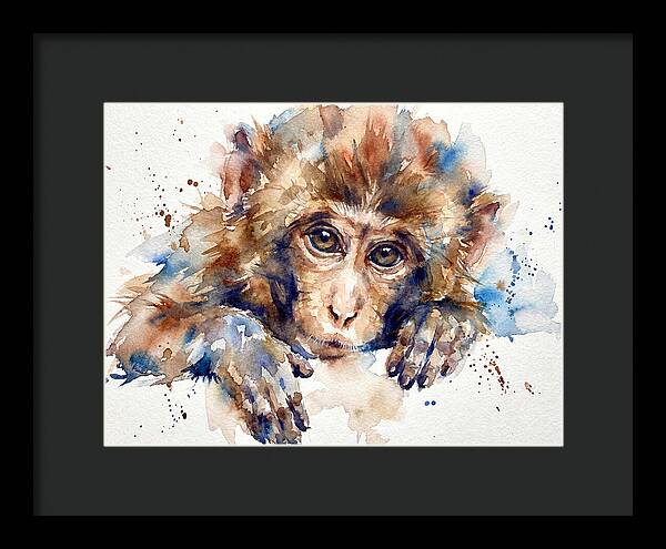 Monkey Watercolor Portrait