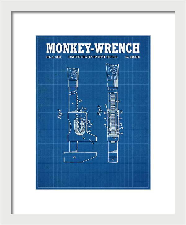 Monkey Wrench Blueprint Patent Us598588a