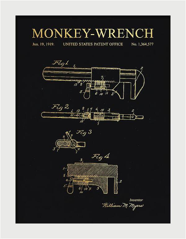Monkey Wrench Gold Patent Us1364577a