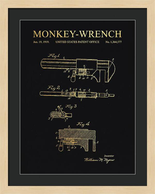 Monkey Wrench Gold Patent Us1364577a