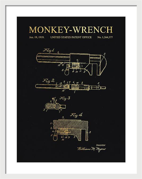 Monkey Wrench Gold Patent Us1364577a