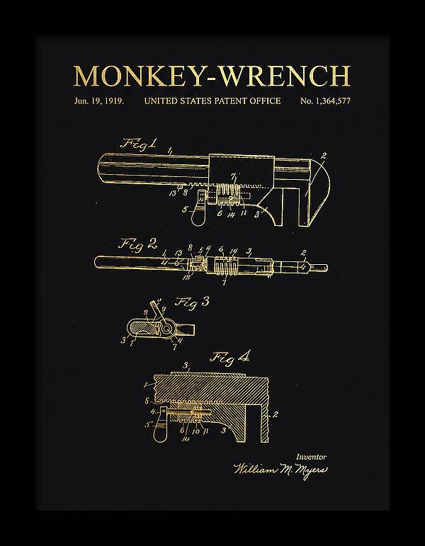 Monkey Wrench Gold Patent Us1364577a
