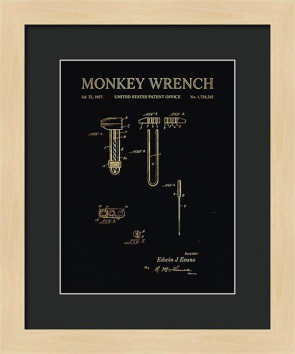Monkey Wrench Gold Patent Us1728282a