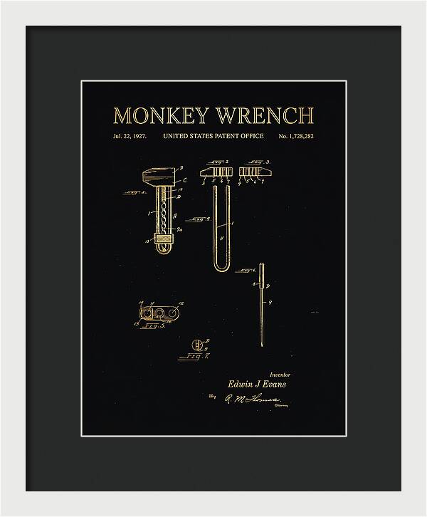 Monkey Wrench Gold Patent Us1728282a