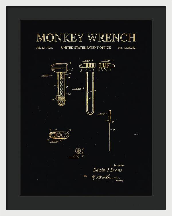 Monkey Wrench Gold Patent Us1728282a
