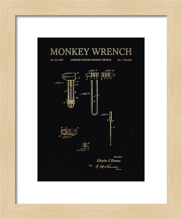 Monkey Wrench Gold Patent Us1728282a