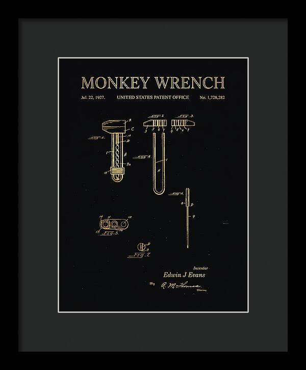 Monkey Wrench Gold Patent Us1728282a