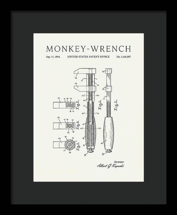 Monkey Wrench Minimalist Patent Us1145597a