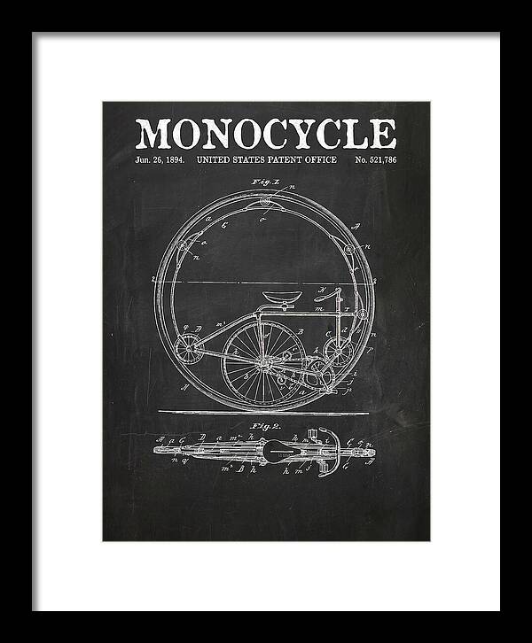 Monocycle Chalkboard Patent Us521786a