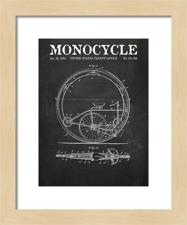 Monocycle Chalkboard Patent Us521786a