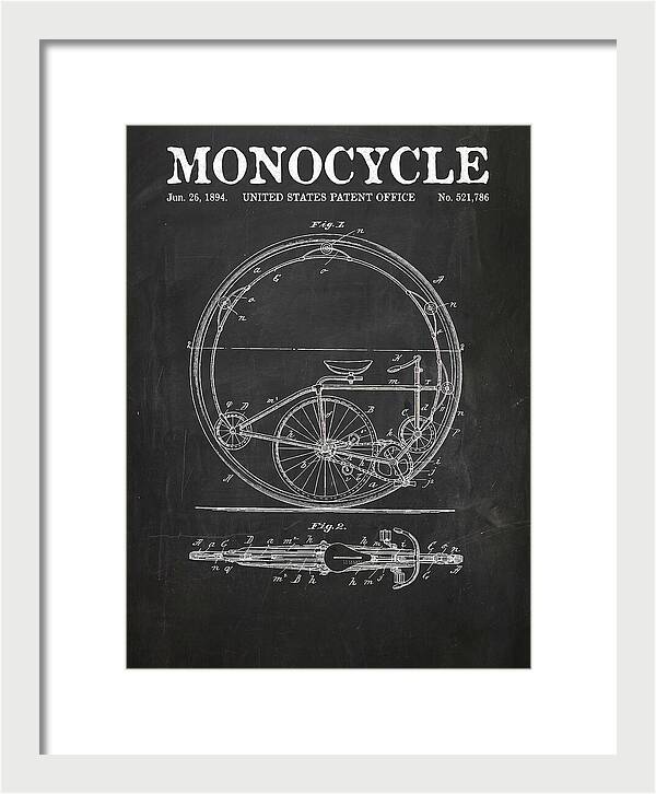 Monocycle Chalkboard Patent Us521786a