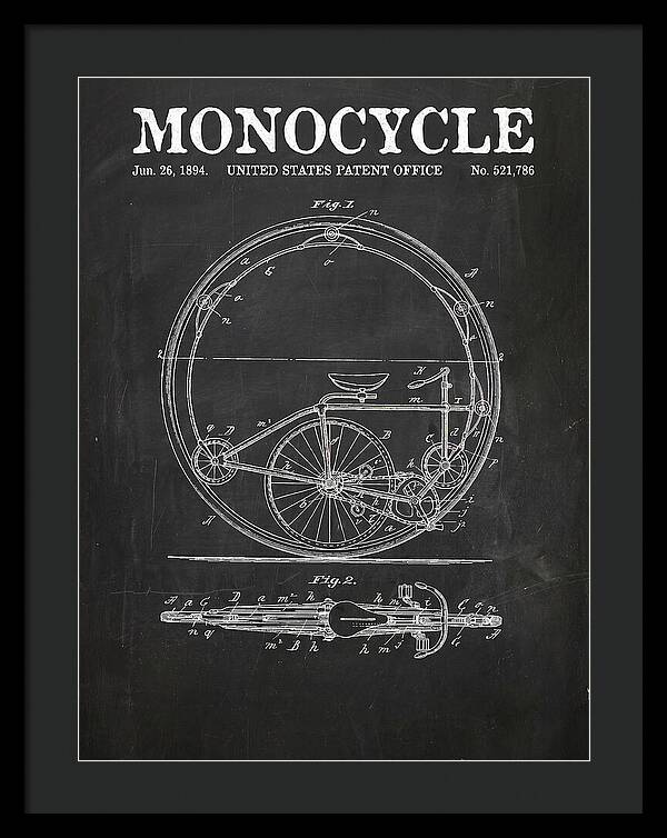 Monocycle Chalkboard Patent Us521786a