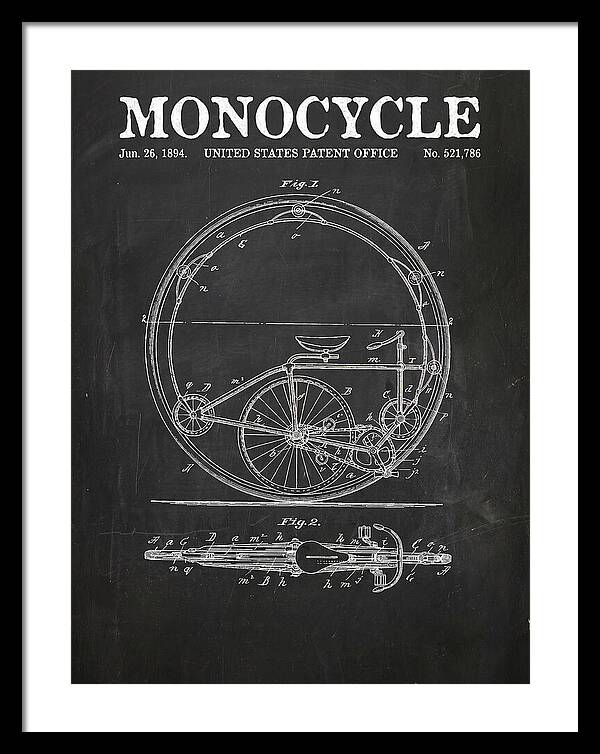 Monocycle Chalkboard Patent Us521786a