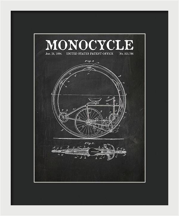 Monocycle Chalkboard Patent Us521786a