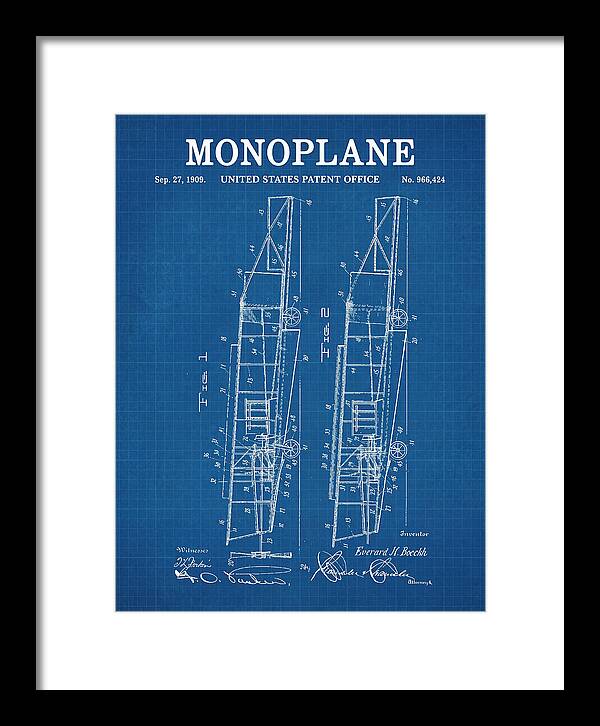 Monoplane Blueprint Patent Us966424