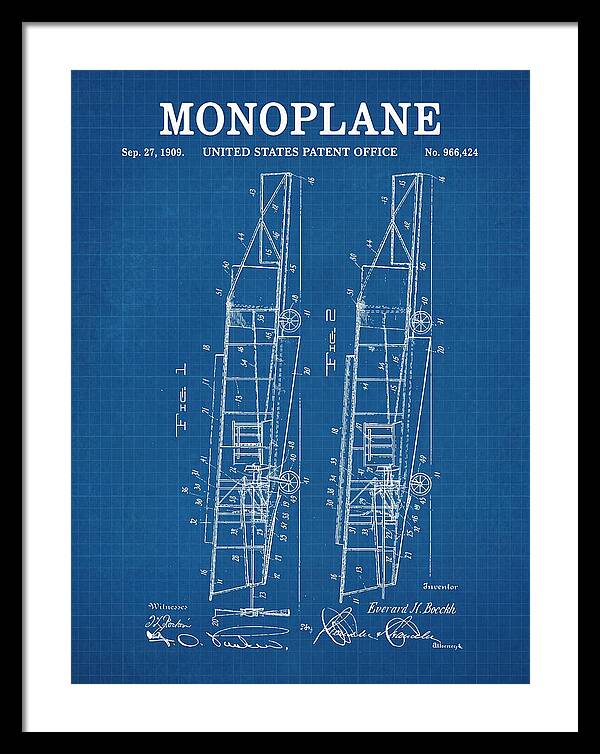 Monoplane Blueprint Patent Us966424