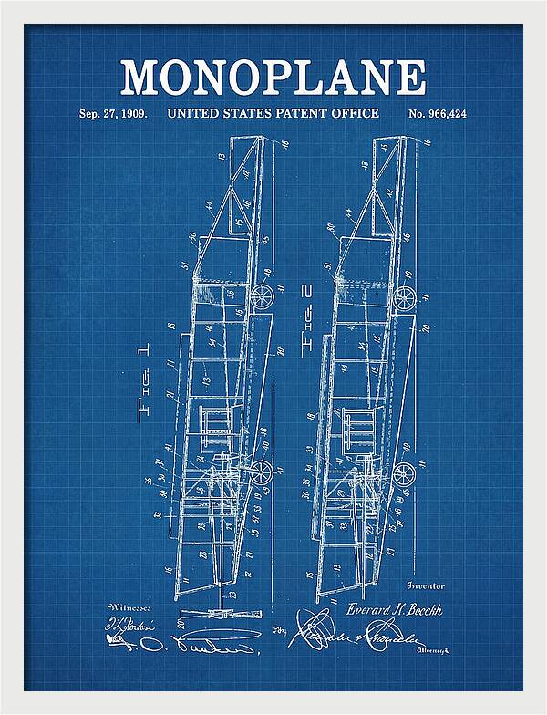 Monoplane Blueprint Patent Us966424