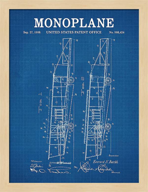 Monoplane Blueprint Patent Us966424