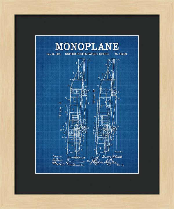 Monoplane Blueprint Patent Us966424