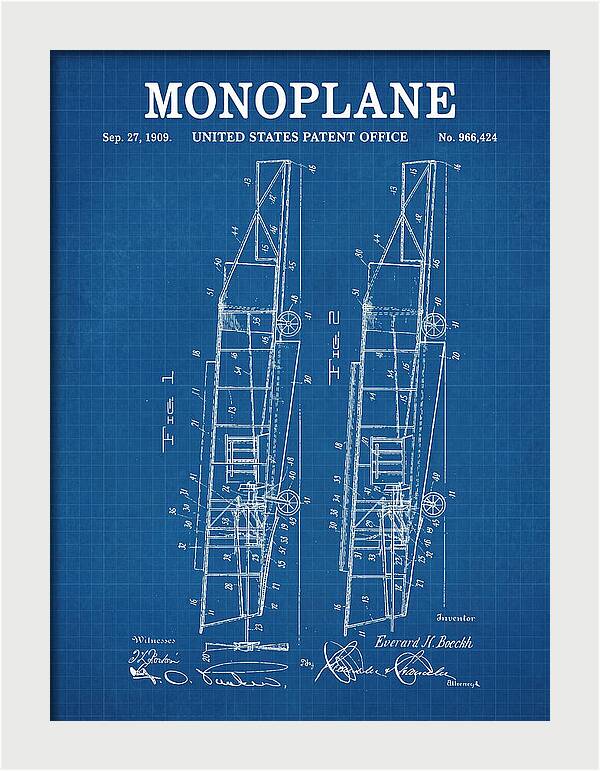 Monoplane Blueprint Patent Us966424