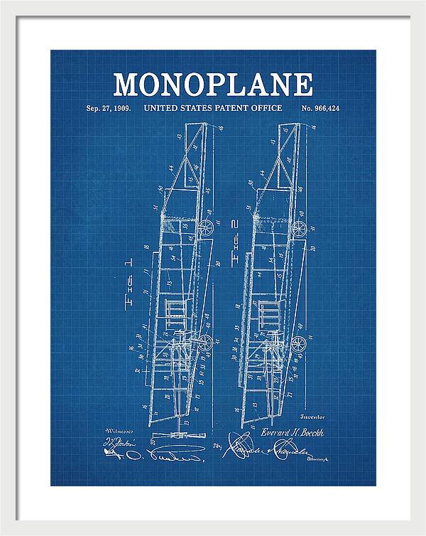 Monoplane Blueprint Patent Us966424