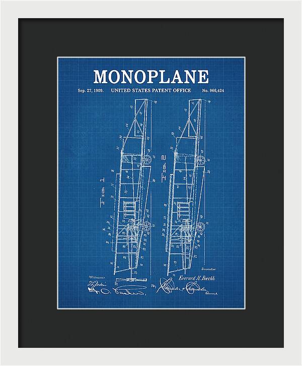 Monoplane Blueprint Patent Us966424