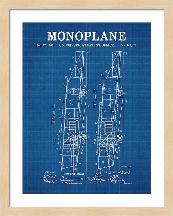 Monoplane Blueprint Patent Us966424