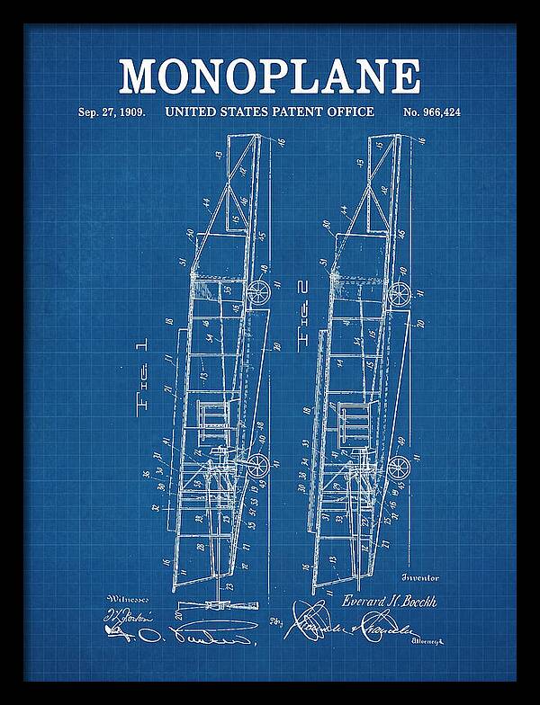 Monoplane Blueprint Patent Us966424