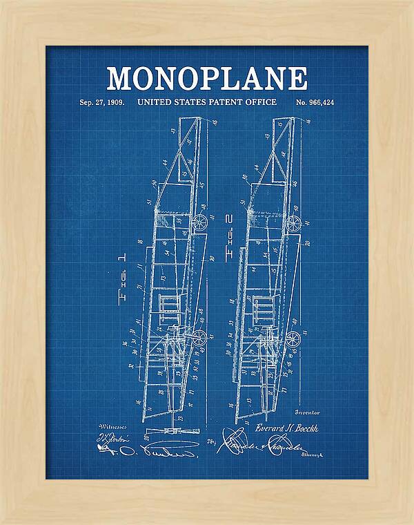 Monoplane Blueprint Patent Us966424