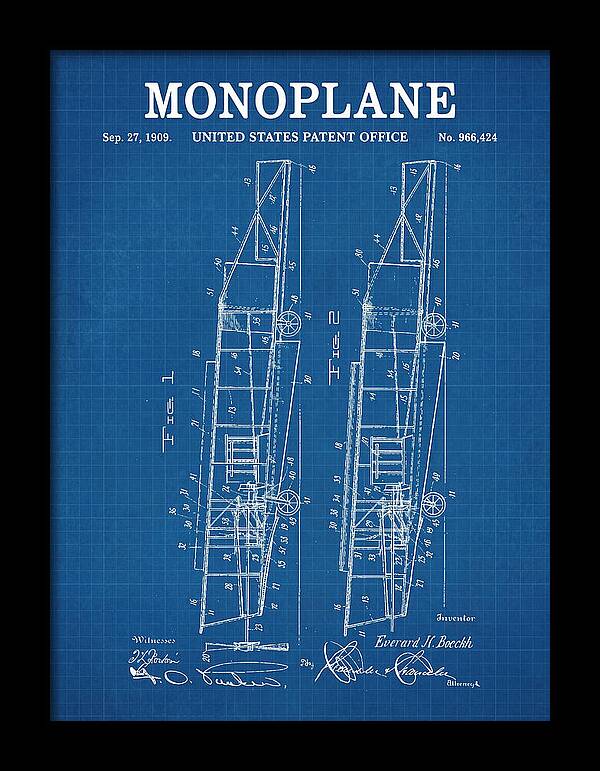 Monoplane Blueprint Patent Us966424