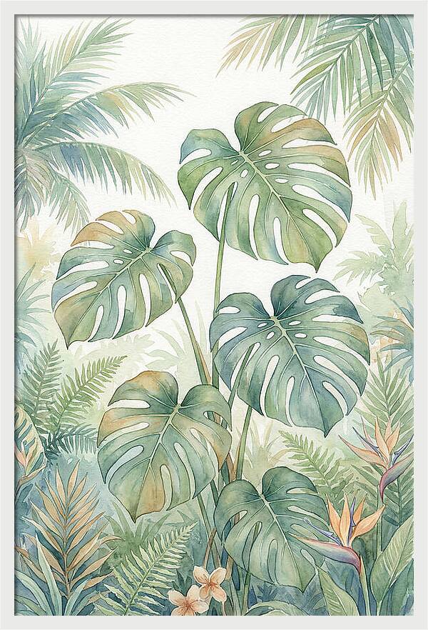 Monstera Deliciosa In Tropical Paradise
