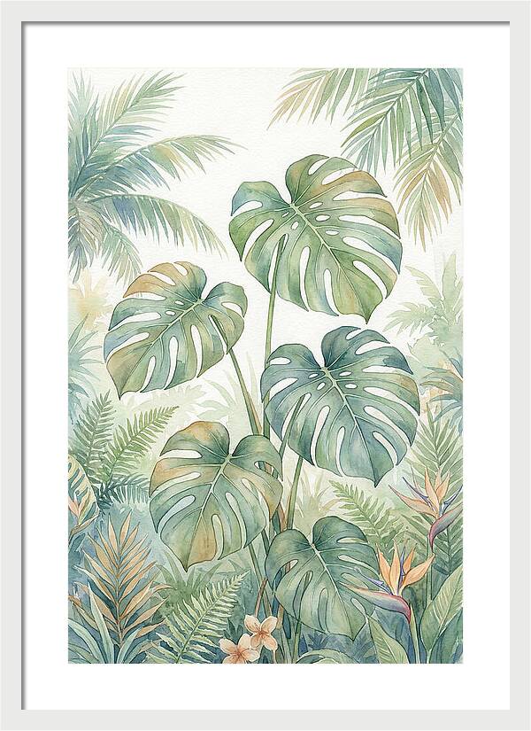 Monstera Deliciosa In Tropical Paradise