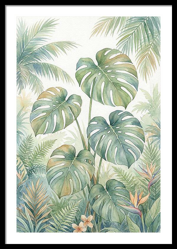 Monstera Deliciosa In Tropical Paradise