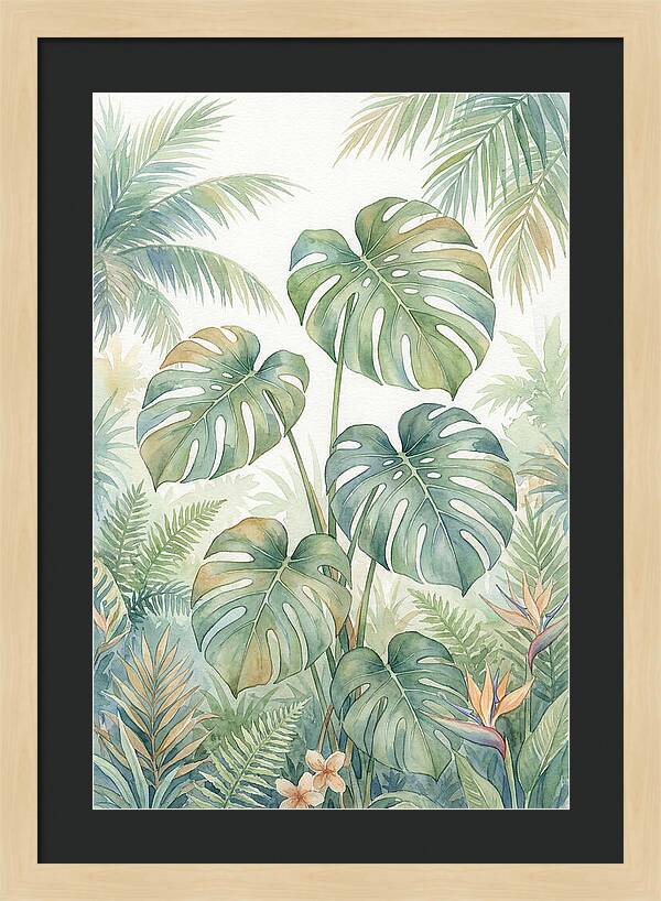 Monstera Deliciosa In Tropical Paradise