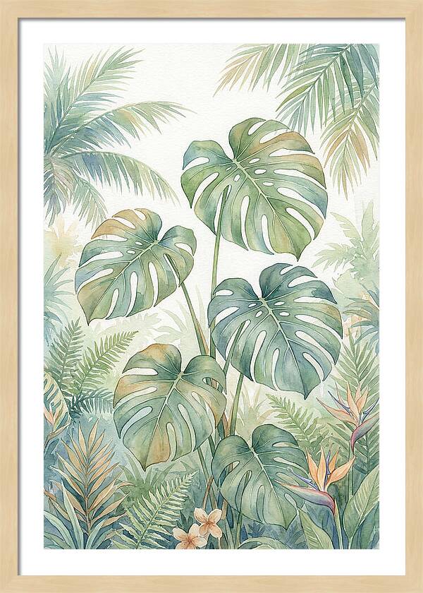Monstera Deliciosa In Tropical Paradise