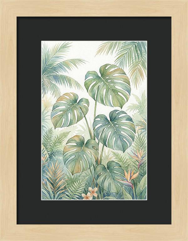 Monstera Deliciosa In Tropical Paradise