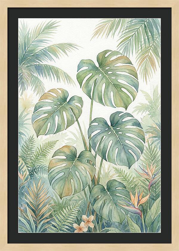 Monstera Deliciosa In Tropical Paradise