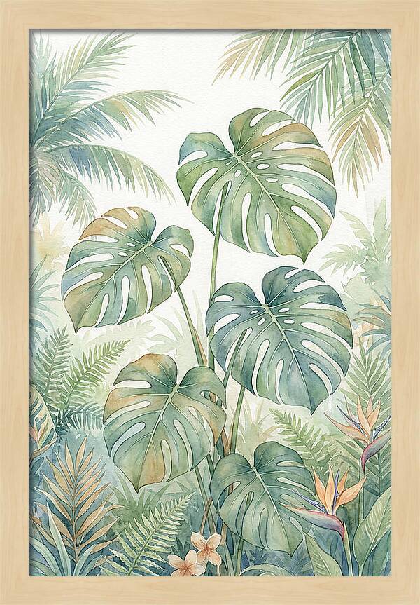 Monstera Deliciosa In Tropical Paradise