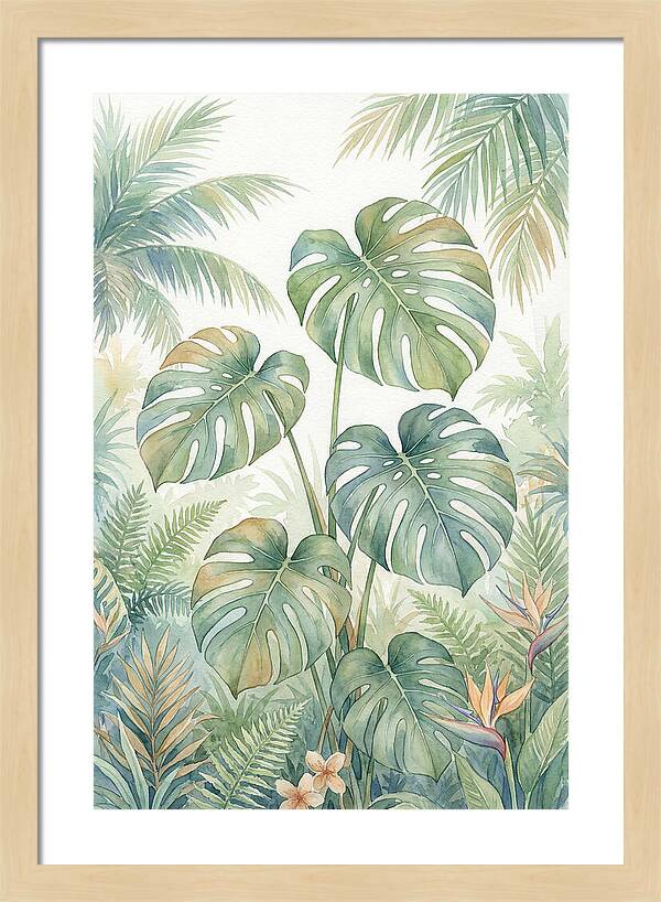Monstera Deliciosa In Tropical Paradise