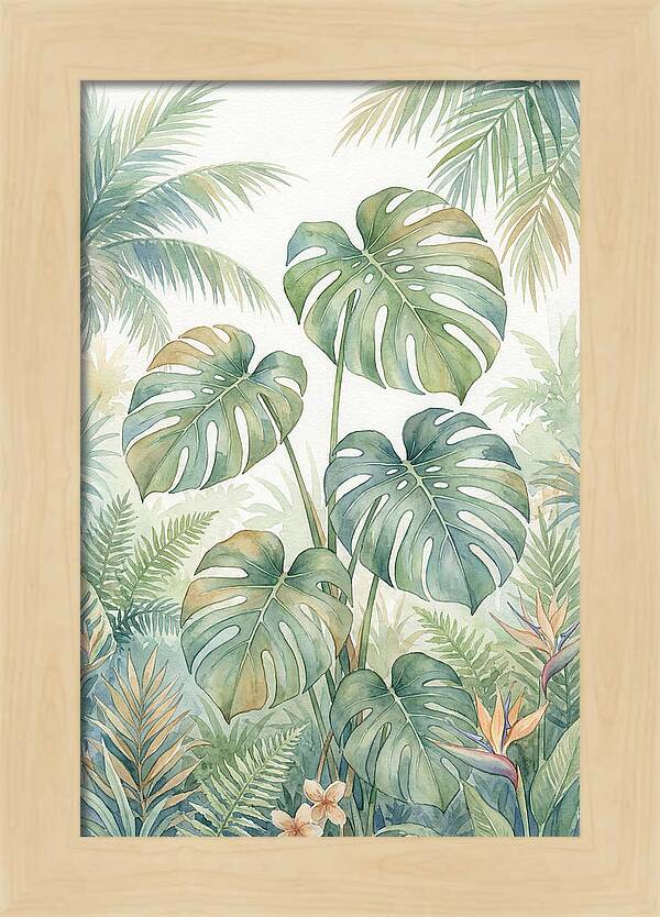 Monstera Deliciosa In Tropical Paradise