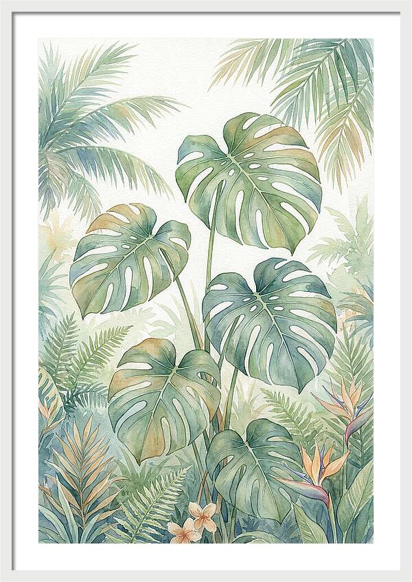 Monstera Deliciosa In Tropical Paradise