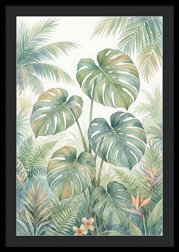 Monstera Deliciosa In Tropical Paradise