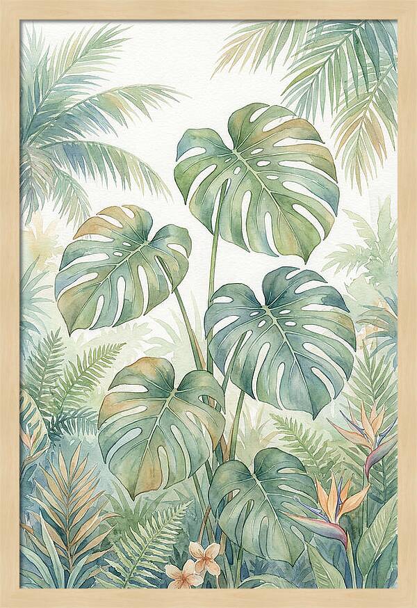 Monstera Deliciosa In Tropical Paradise