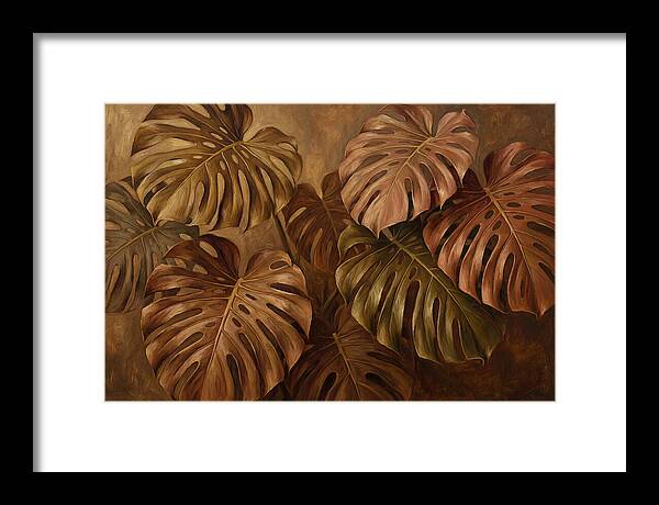 Monstera Leaves In Warm Tones