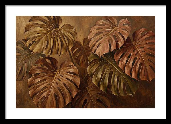 Monstera Leaves In Warm Tones