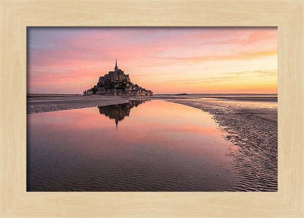 Mont Saint Michel At Sunrise