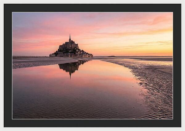Mont Saint Michel At Sunrise