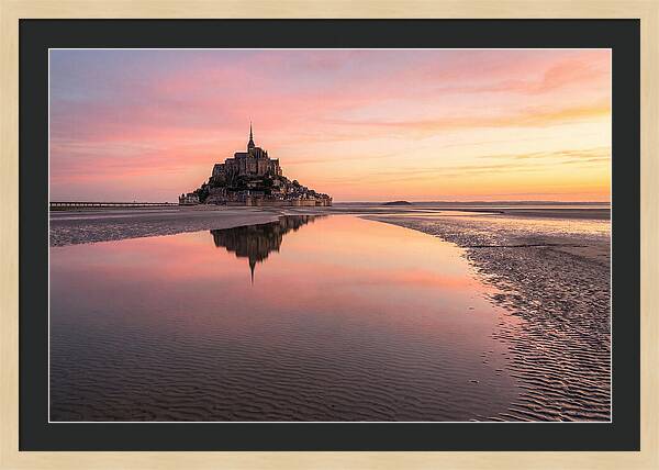 Mont Saint Michel At Sunrise